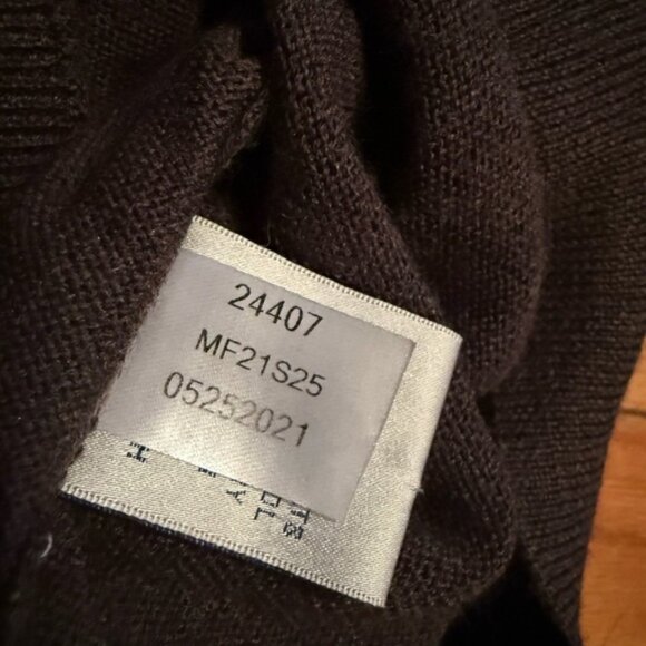 Peter Millar Crown Soft Wool/Silk 1/4 Zip Sweater Chocolate Brown Mens Size XL - Picture 9 of 13